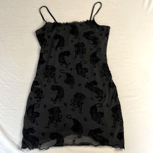 Black tiger print H&M dress